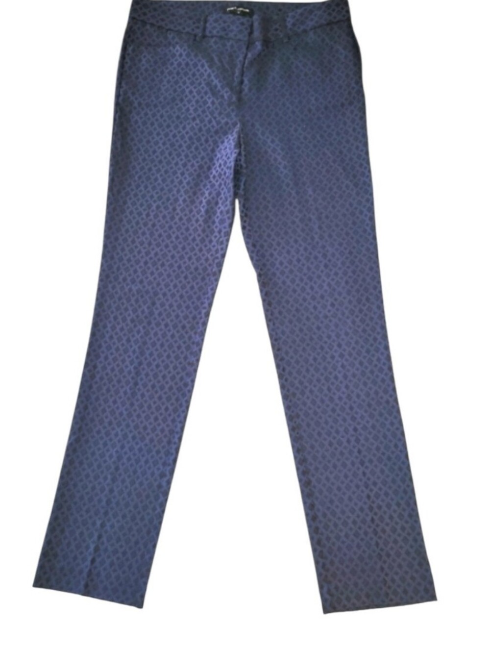 Mario Serrani Italy Navy & Black Diamond Jacquard Slim Ankle Pants Size 8
